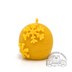 Świeczka "Bombka z płatkiem"