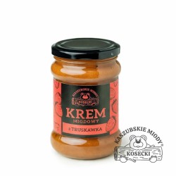 Krem miodowy z truskawką 375g