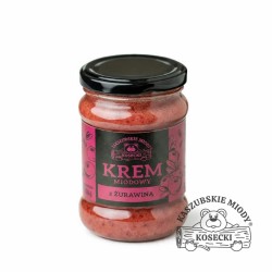 Krem miodowy z żurawiną 375g