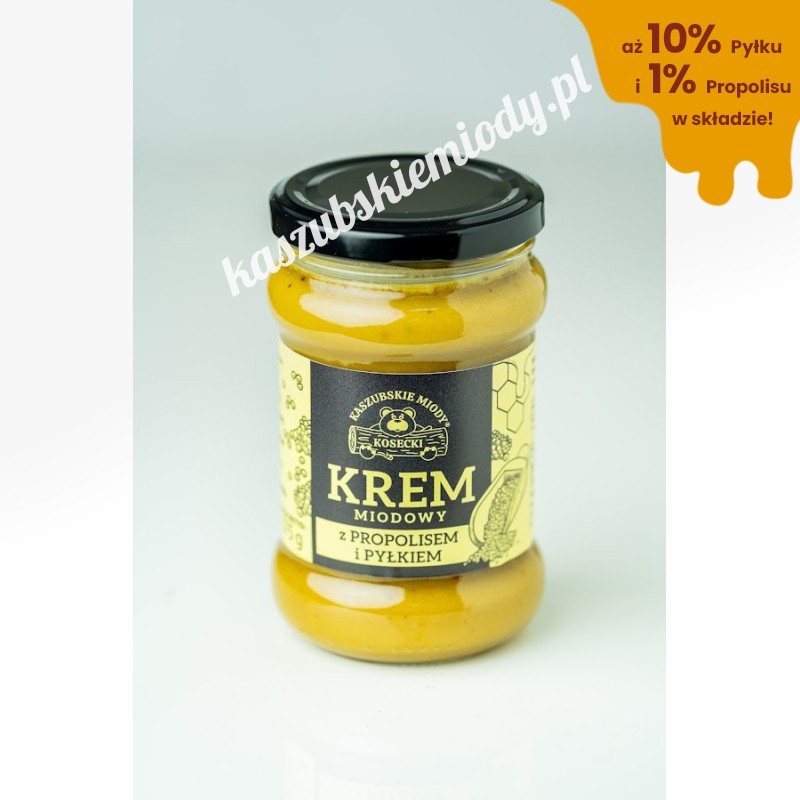 Krem miodowy z propolisem i pyłkiem 375g (Pakowanie Prezentowe: Nie)