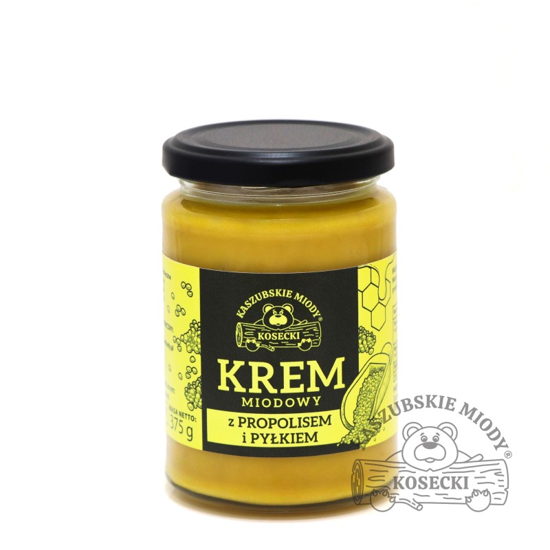 Krem miodowy z propolisem i pyłkiem 375g (Pakowanie Prezentowe: Nie)