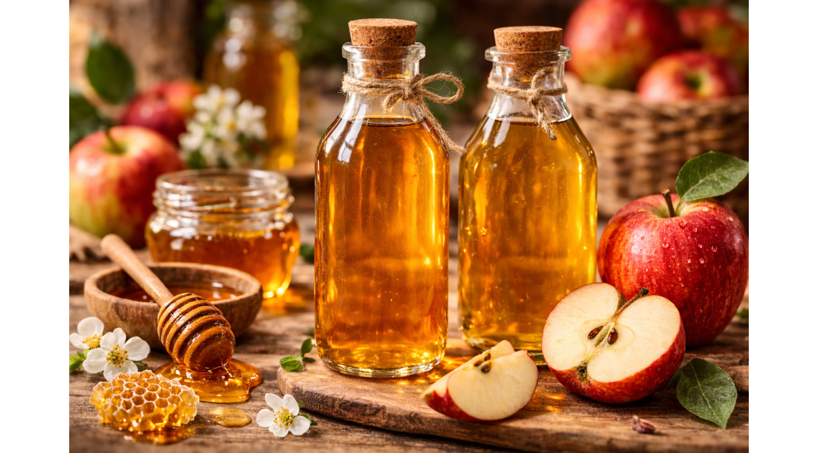 Ocet miodowo jabłkowy – naturalny produkt z jabłek i miodu z pasieki